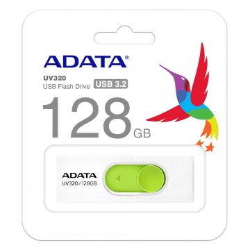 Memorie USB ADATA UV320, 128GB, USB 3.2 Gen 1, alb / verde