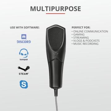 Microfon PC Trust GXT 232 Mantis, negru de la Etoc Online
