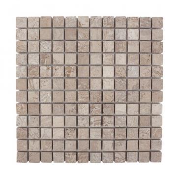 Mozaic Travertin Latte Tumbled (Antichizat) 2.3 x 2.3cm