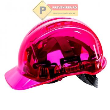 Casca de protectie ventilata culoarea roz de la Prevenirea Pentru Siguranta Ta G.i. Srl