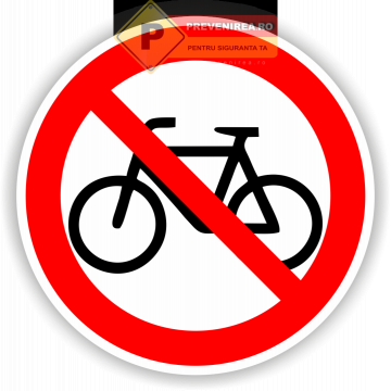 Etichete interzis cu bicicleta