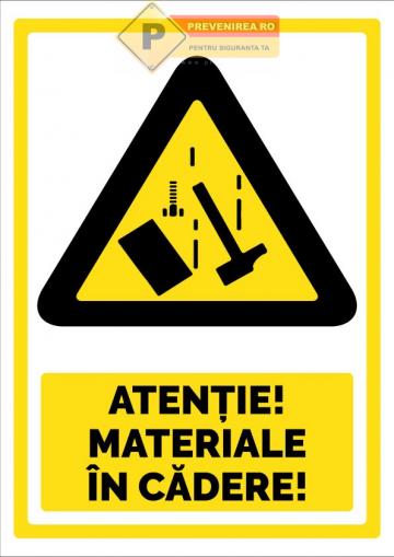 Indicator pentru materiale in cadere de la Prevenirea Pentru Siguranta Ta G.i. Srl