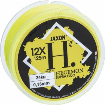 Fir textil Jaxon Hegemon Supra 12 X, galben fluo, 125m de la Pescar Expert