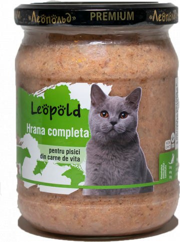 Hrana completa pentru pisici din carne de vita de la Geora Flora Srl