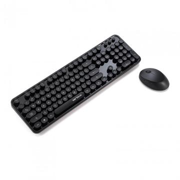 Kit tastatura si mouse Serioux Retro 9900BK, wireless 2.4GHz