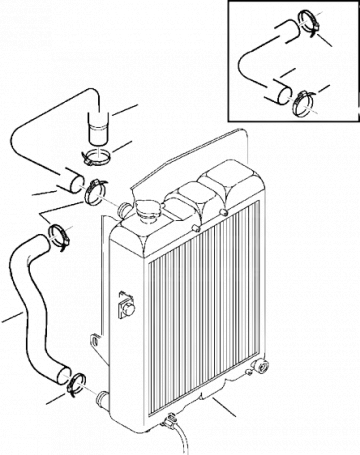 Furtun radiator compatibil la buldoexcavatoare Komatsu de la Piese Buldo