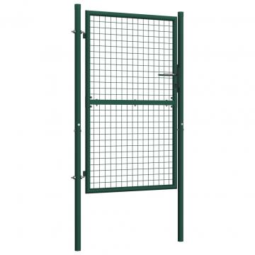 Poarta de gard, verde, 100 x 150 cm, otel