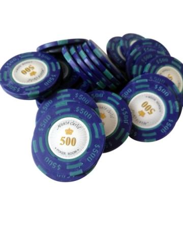 Jeton Poker Montecarlo 14 grame Clay, inscriptionat 500 de la Chess Events Srl