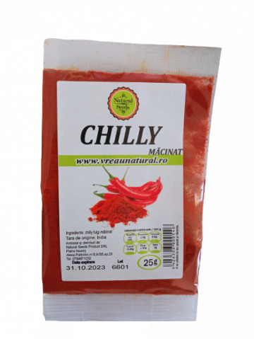 Chilly macinat 25gr, Natural Seeds Product