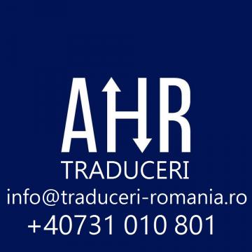 Traduceri specializate de la Agentia Nationala AHR Traduceri