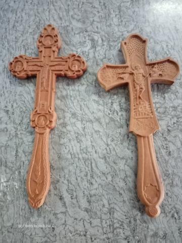Cruce binecuvantare lemn 2 fete