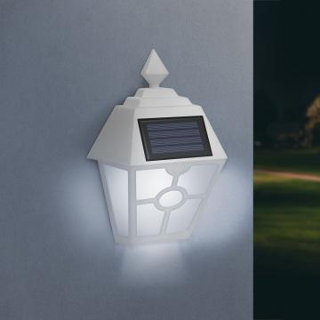 Lampa solara alba LED cu lumina alb rece - 14 x 6,2 x 19