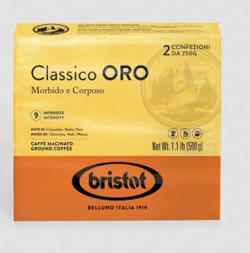 Cafea macinata Bristot Classico Oro 2x250g