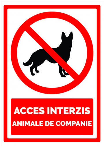 Indicator pentru acces interzis animale de companie