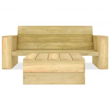 Set mobilier de gradina, 2 piese, lemn de pin tratat de la VidaXL