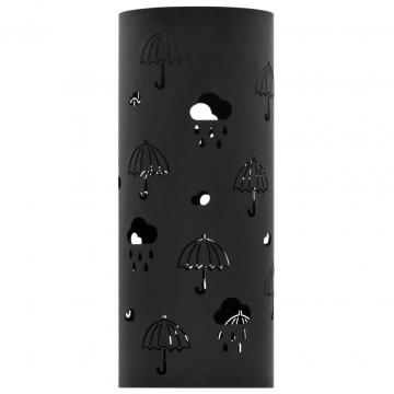 Suport pentru umbrele, umbrelute, otel, negru de la VidaXL
