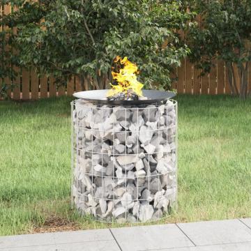 Vatra de foc din gabion 50 cm fier galvanizat de la VidaXL