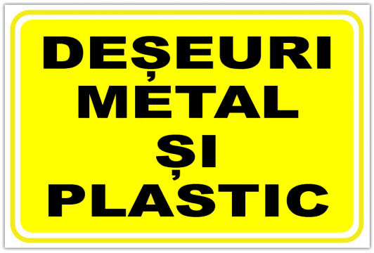 Indicator pentru deseuri metal si plastic de la Prevenirea Pentru Siguranta Ta G.i. Srl