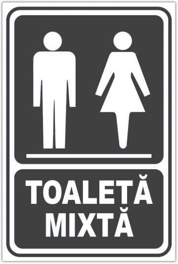 Indicator pentru gri toaleta mixta