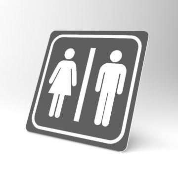Placuta gri toaleta femeie si barbati