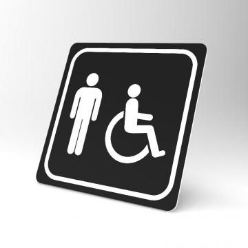 Placuta neagra pentru wc barbati cu handicap