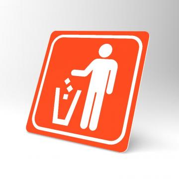 Placuta portocalie pentru loc de gunoi de la Prevenirea Pentru Siguranta Ta G.i. Srl