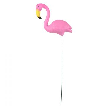 Decoratiune gradina, plastic, flamingo pe bat, 74 cm de la Plasma Trade Srl (happymax.ro)