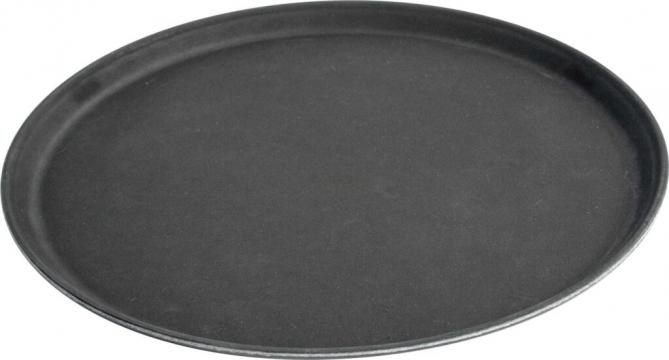 Tava neagra ovala pentru servire 635x510 cm