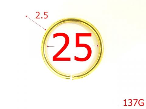 Inel 2,5 cm gold 25 mm 2.5 gold D38 137G