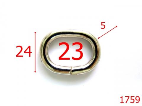 Inel oval 23 mm/nikel 23 mm 5 nichel X29 1759