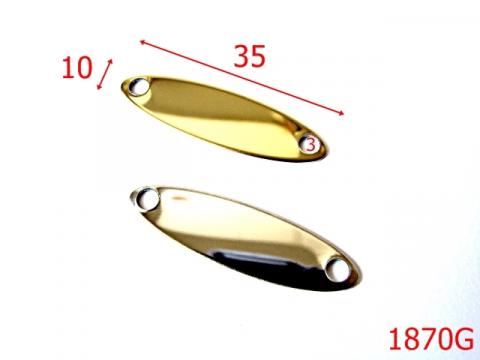 Ornament oval 35x10 /gold 35x10 mm gold 1870G