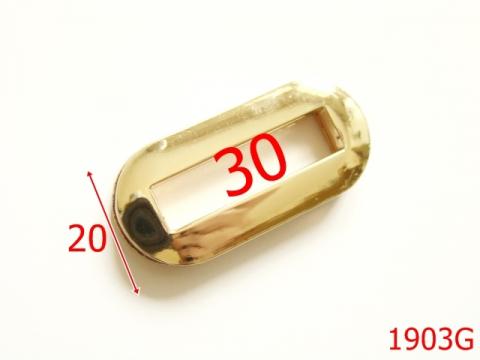 Ochet oval zamac 30mm/gold 30 mm gold 2E6 AO5 1903G
