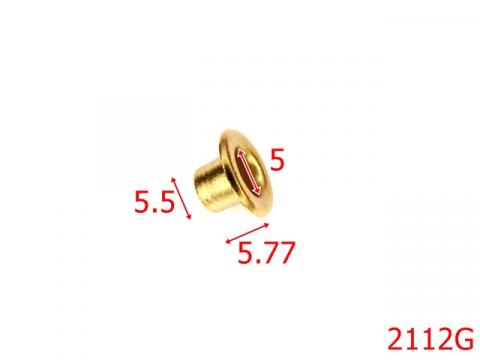Ochet 5 mm/otel/gold 5 mm gold 2C7 2112G de la Metalo Plast Niculae & Co S.n.c.