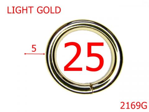 Inel O 35mm*5mm/otel/gold light 25 mm 5 gold 2169G