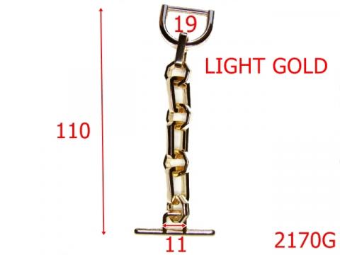 Sustinator lant 110mm/zamac/gold light 19 mm gold 2170G
