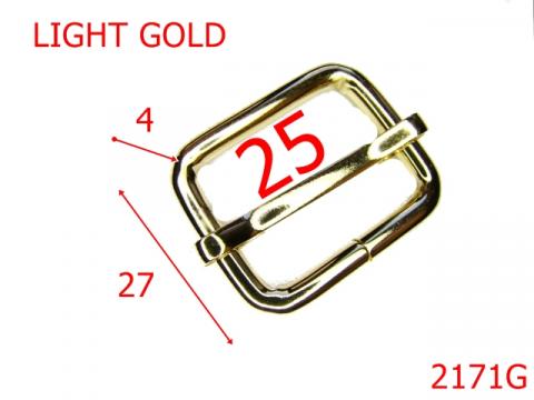 Catarama reglaj 25mmx4mm/otel/gold light 25 mm 4 gold 2171G