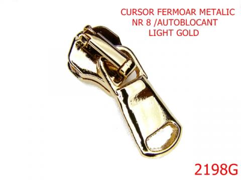 Cursor autoblocant fermoar metalic nr8/gold light Nr 2198G