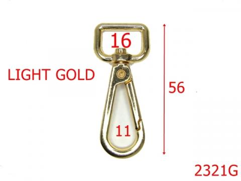 Carabina 16 mm zamac/gold light 16 mm gold 2321G de la Metalo Plast Niculae & Co S.n.c.