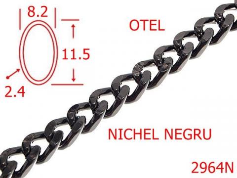 Lant otel poseta 8.2 mm 2.4 nichel negru 7L4 2964N de la Metalo Plast Niculae & Co S.n.c.