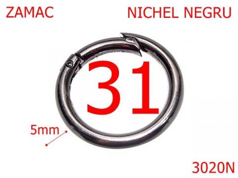 Inel carabina 31 mm 5 nichel negru 4J6 4J4 4C4 3020N de la Metalo Plast Niculae & Co S.n.c.