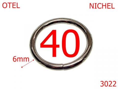 Inel rotund 40 mm 6 nichel 4J2 4C8 1C5/4B2 3022