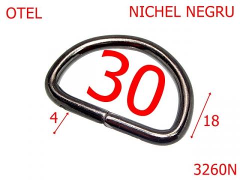 Inel D 30 mm 4 nichel negru 2B5 3J3 3260N de la Metalo Plast Niculae & Co S.n.c.
