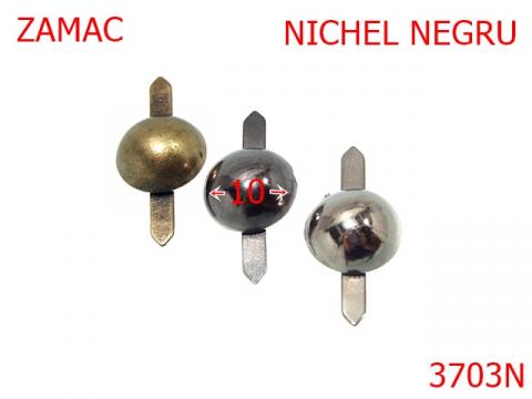 Bumb ornamental 10 mm nichel negru 14B16 3703N de la Metalo Plast Niculae & Co S.n.c.