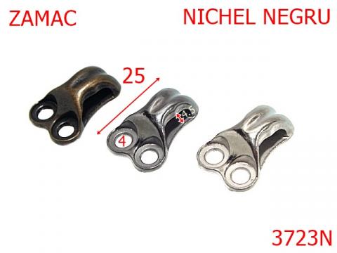 Carlig dublu bocanc 4.5 mm nichel negru 14B18 3723N de la Metalo Plast Niculae & Co S.n.c.