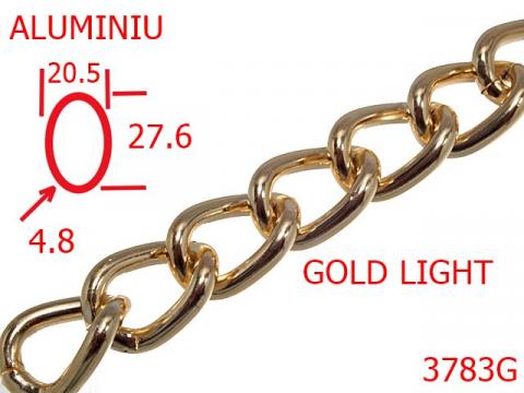 Lant aluminiu 20.5 mm 4.8 gold light 13H15/13I15 3783G de la Metalo Plast Niculae & Co S.n.c.