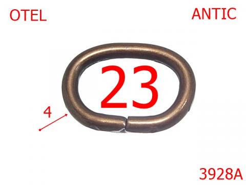 Inel oval 23 mm 4 antic 3G6 3928A de la Metalo Plast Niculae & Co S.n.c.