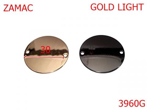 Ornament disc 30 mm gold light 3960G de la Metalo Plast Niculae & Co S.n.c.