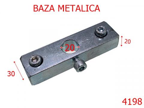 Baza metalica presa manuala 20 mm otel nichel 4198