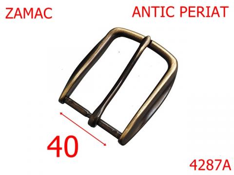 Catarama curea barbateasca  40 mm zamac antic 4287A de la Metalo Plast Niculae & Co S.n.c.