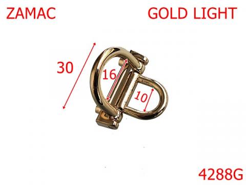 Sustinator dublu maner scurt lung 30 mm zamac gold 4288G de la Metalo Plast Niculae & Co S.n.c.